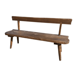 Holzbank mit Lehne 1290